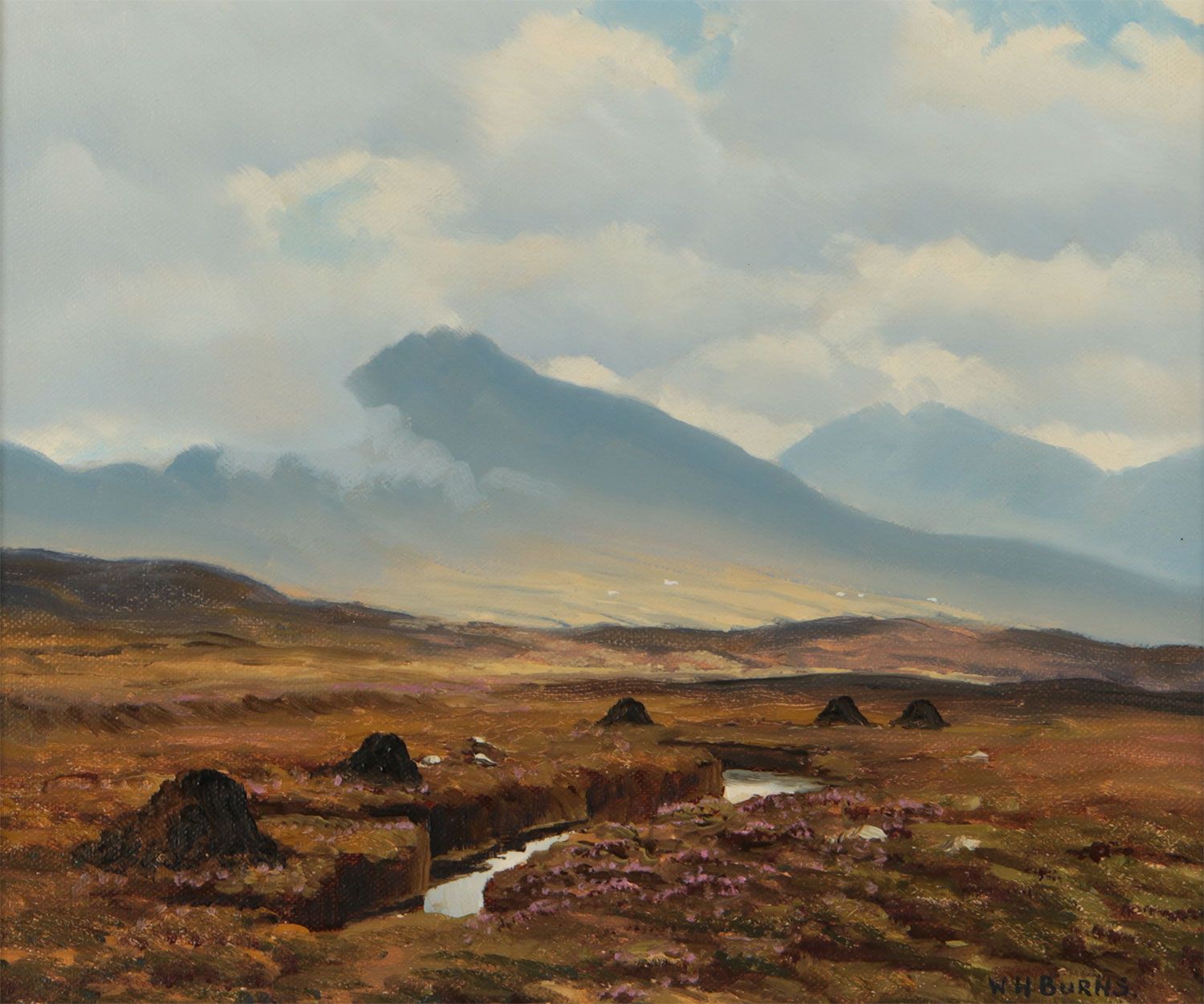 DIAMOND MOUNTAIN, CONNEMARA by William Henry  Burns at Ross's Online Art Auctions