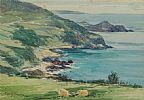 TORR HEAD, ANTRIM COAST by Theo J. Gracey RUA at Ross's Online Art Auctions