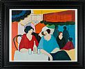 AFTERNOON DRINKS IN THE CAFE by Itzchak Tarkay at Ross's Online Art Auctions
