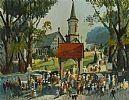 DRUMBO PARISH CHURCH, SUNDAY MORNING 1920 by Robert D. Beattie at Ross's Online Art Auctions