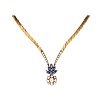 18CT GOLD SAPPHIRE & DIAMOND NECKLACE at Ross's Online Art Auctions