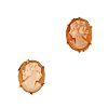 9CT GOLD CAMEO EARRINGS at Ross's Online Art Auctions