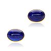 9CT GOLD LAPIS LAZULI EARRINGS at Ross's Online Art Auctions