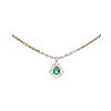 18CT GOLD EMERALD & DIAMOND NECKLACE at Ross's Online Art Auctions