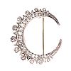 BOODLES WHITE GOLD DIAMOND CRESCENT BROOCH at Ross's Online Art Auctions