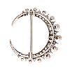 BOODLES WHITE GOLD DIAMOND CRESCENT BROOCH at Ross's Online Art Auctions