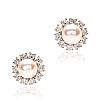 18CT WHITE GOLD CULTURED PEARL & DIAMOND EARRINGS at Ross's Online Art Auctions