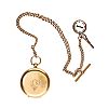 18CT GOLD POCKET WATCH ON GOLD ALBERT CHAIN at Ross's Online Art Auctions