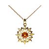 9CT GOLD CITRINE PENDANT ON 18CT GOLD CHAIN at Ross's Online Art Auctions
