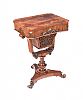 FINE WILLIAM IV ROSEWOOD SEWING TABLE at Ross's Online Art Auctions