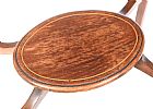 EDWARDIAN INLAID MAHOGANY OVAL LAMP TABLE at Ross's Online Art Auctions