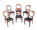 SET OF SIX VICTORIAN MAHOGANY BALLOON BACK CHAIRS at Ross's Online Art Auctions