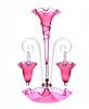 VICTORIAN RUBY GLASS EPERGNE at Ross's Online Art Auctions