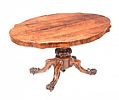FINE VICTORIAN ROSEWOOD SHAPED TOP CENTRE TABLE at Ross's Online Art Auctions