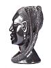 TWO EBONY CARVED HEADS at Ross's Online Art Auctions