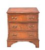 MAHOGANY SERPENTINE FRONT BACHELOR'S CHEST at Ross's Online Art Auctions