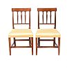PAIR OF ANTIQUE INLAID MAHOGANY SIDE CHAIRS at Ross's Online Art Auctions