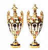 PAIR OF ROYAL CROWN DERBY URNS at Ross's Online Art Auctions