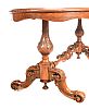 VICTORIAN BURR WALNUT COFFEE TABLE at Ross's Online Art Auctions
