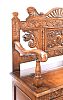 VICTORIAN CARVED OAK MONKS BENCH at Ross's Online Art Auctions