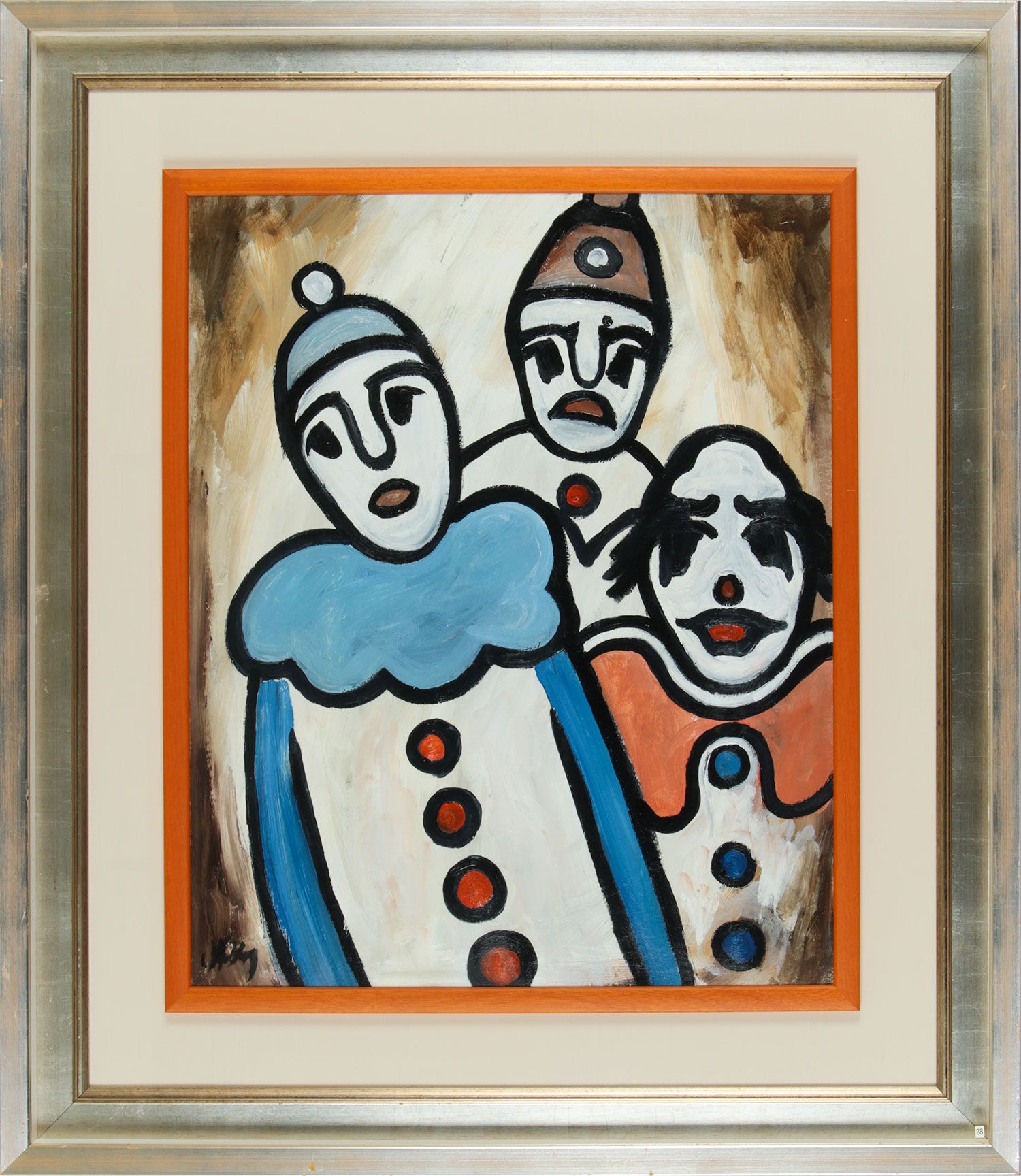 THREE CLOWNS by Markey Robinson at Ross's Online Art Auctions