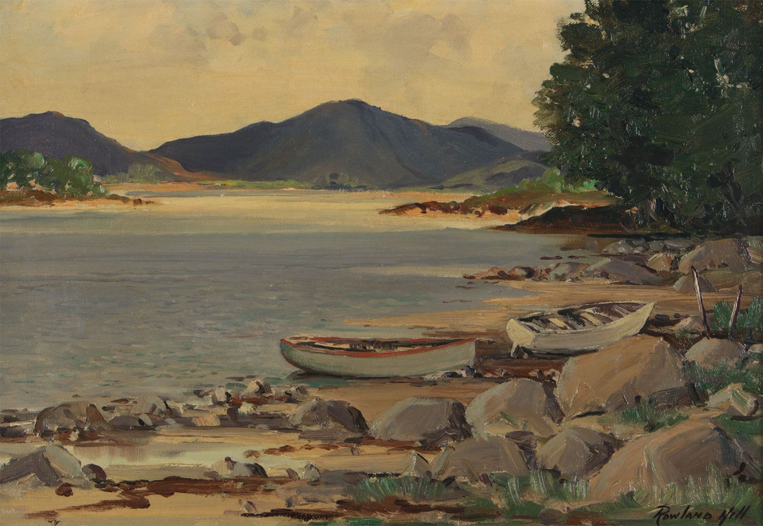 FISHING BOATS, DONEGAL by Rowland Hill RUA at Ross's Online Art Auctions