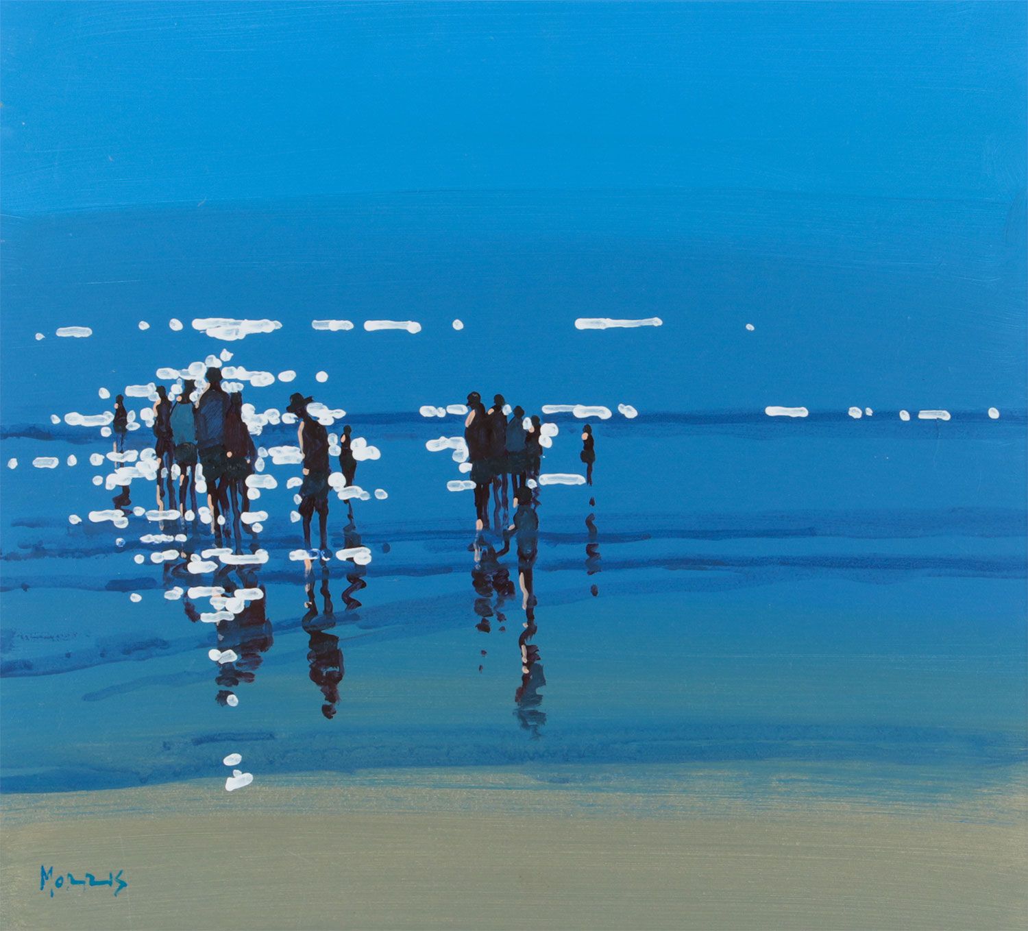 BEACH LIGHT ON INCH by John Morris at Ross's Online Art Auctions