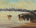 BARGES AT THE OLD SANDQUAY, BELFAST by Norman J. McCaig at Ross's Online Art Auctions