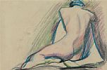RECLINING NUDE STUDY by George Campbell RHA RUA at Ross's Online Art Auctions