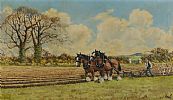 PLOUGHING , COUNTY DOWN by George Bennett at Ross's Online Art Auctions