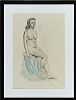 SEATED FEMALE NUDE STUDY by Maurice Canning Wilks ARHA RUA at Ross's Online Art Auctions