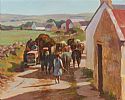 DRIVING CATTLE by Donal McNaughton at Ross's Online Art Auctions