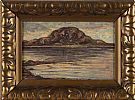 SEASCAPE , ANTRIM COAST by Charles McAuley at Ross's Online Art Auctions