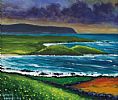 STORM GATHERING AT HORN HEAD by Sean Loughrey at Ross's Online Art Auctions
