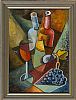 STILL LIFE , WINE AND GRAPES by Brendan Fogarty at Ross's Online Art Auctions