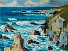 ROCKY COAST by Jan Hyland at Ross's Online Art Auctions