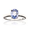 9CT WHITE GOLD SAPPHIRE RING at Ross's Online Art Auctions