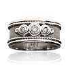 9CT WHITE GOLD DIAMOND BAND at Ross's Online Art Auctions