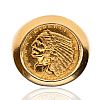 14CT GOLD AMERICAN LIBERTY COIN RING at Ross's Online Art Auctions