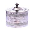 ENGRAVED SILVER PLATED TEA CADDY at Ross's Online Art Auctions