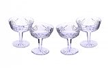 SET OF FOUR WATERFORD CRYSTAL CHAMPAGNE SAUCERS at Ross's Online Art Auctions