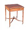 EDWARDIAN INLAID MAHOGANY ENVELOPE CARD TABLE at Ross's Online Art Auctions
