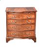 MAHOGANY SERPENTINE FRONT CHEST OF DRAWERS at Ross's Online Art Auctions
