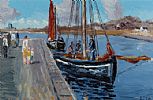 GALWAY HOOKERS, KINVARA, CO. GALWAY by Ivan Sutton at Ross's Online Art Auctions