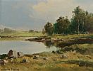 AT MAHEE ISLAND, STRANGFORD LOUGH, COUNTY DOWN by Maurice Canning Wilks ARHA RUA at Ross's Online Art Auctions