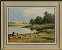 AT MAHEE ISLAND, STRANGFORD LOUGH, COUNTY DOWN by Maurice Canning Wilks ARHA RUA at Ross's Online Art Auctions