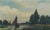 SAILING ON THE RIVER by H. Cotter at Ross's Online Art Auctions