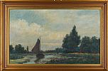 SAILING ON THE RIVER by H. Cotter at Ross's Online Art Auctions