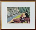 GIRL RESTING BY A RIVER by Elizabeth Rivers at Ross's Online Art Auctions