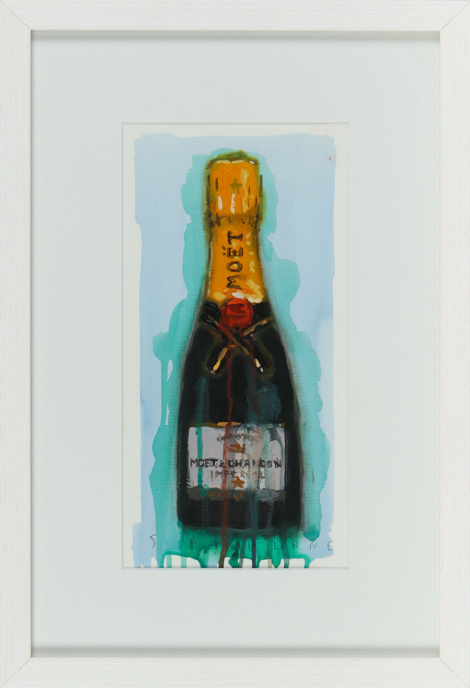 MINI MOET CHAMPAGNE BOTTLE by Spillane at Ross's Online Art Auctions